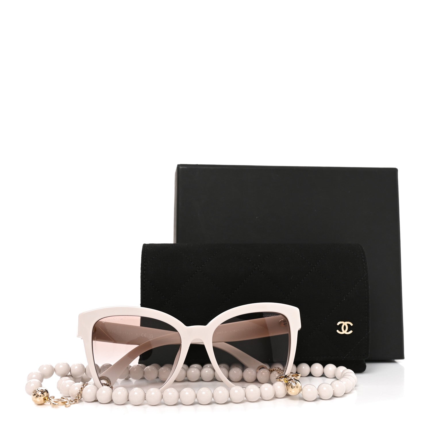 Chanel Acetate Chain Square Sunglasses 5487-A Beige 7 of 7