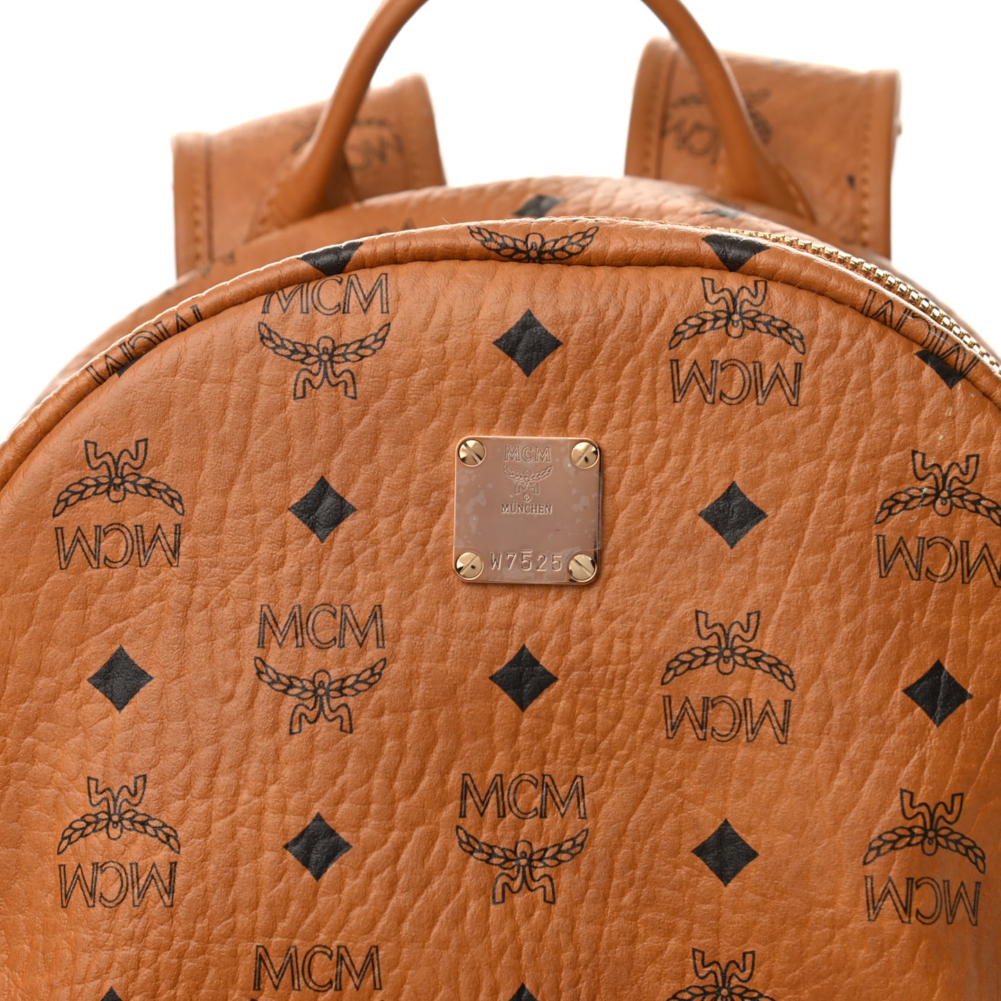 Visetos Medium Side Studs Stark Backpack Cognac