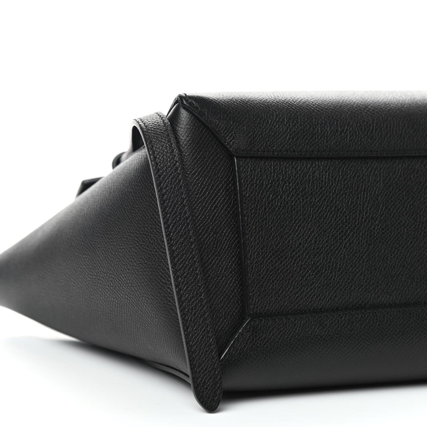 Grained Calfskin Micro Belt Bag Black