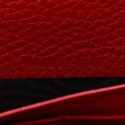 Gucci Calfskin GG Marmont Chain Wallet Vulcanic Red 8 of 11