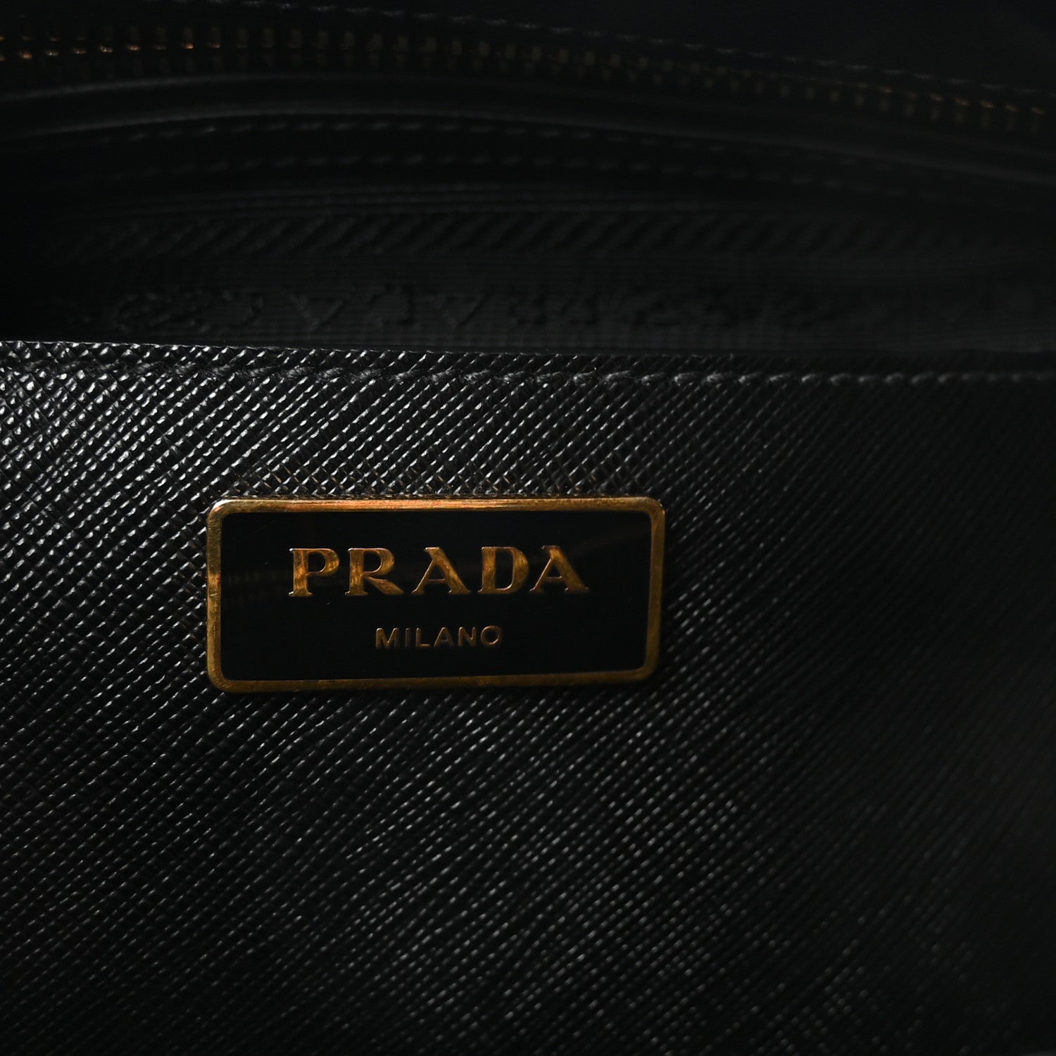 Prada Saffiano Lux Large Galleria Double Zip Tote Black 6 of 9