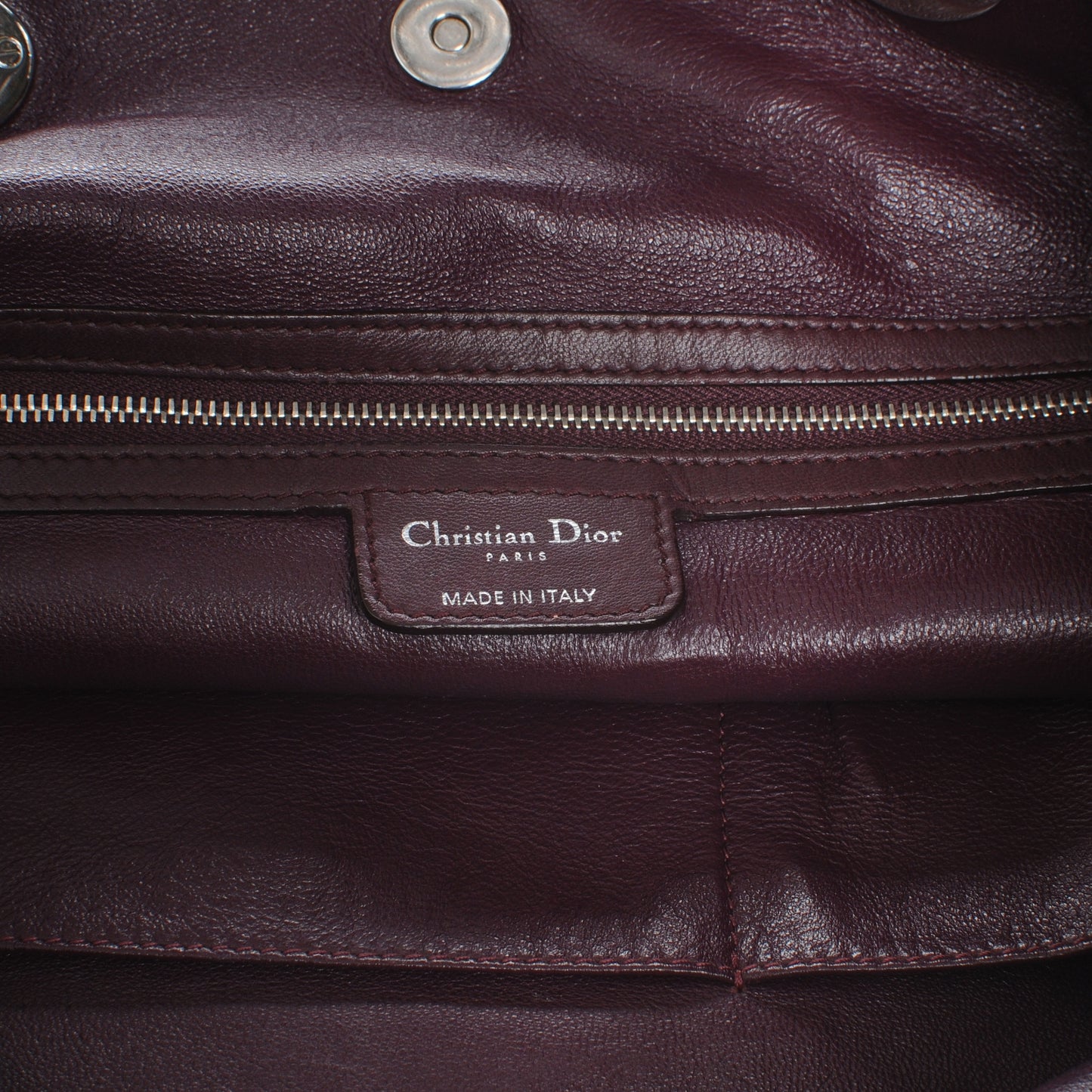 Lambskin Cannage Dior Soft Shopper Tote Burgundy