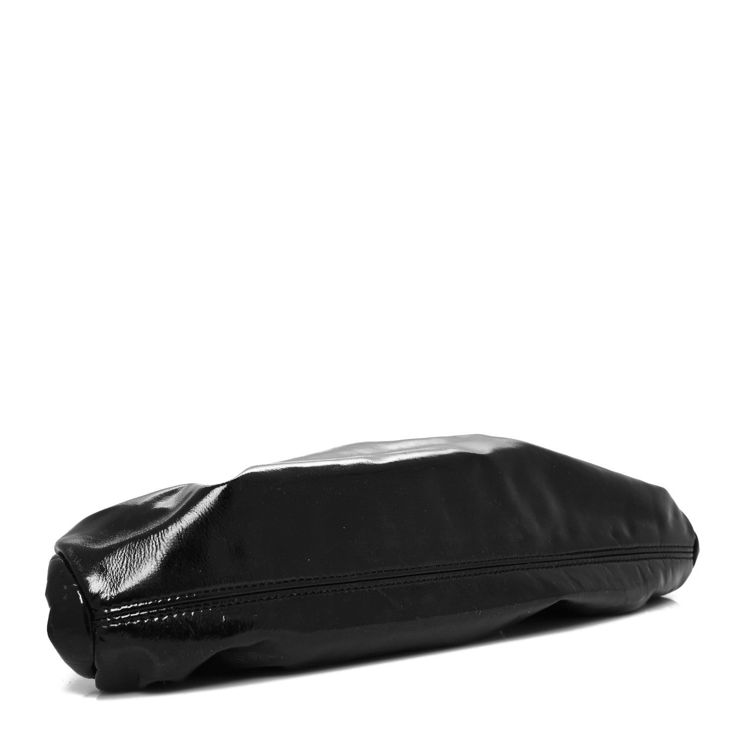 Chanel Vinyl Diamond Kiss Lock Clutch Black 4 of 14