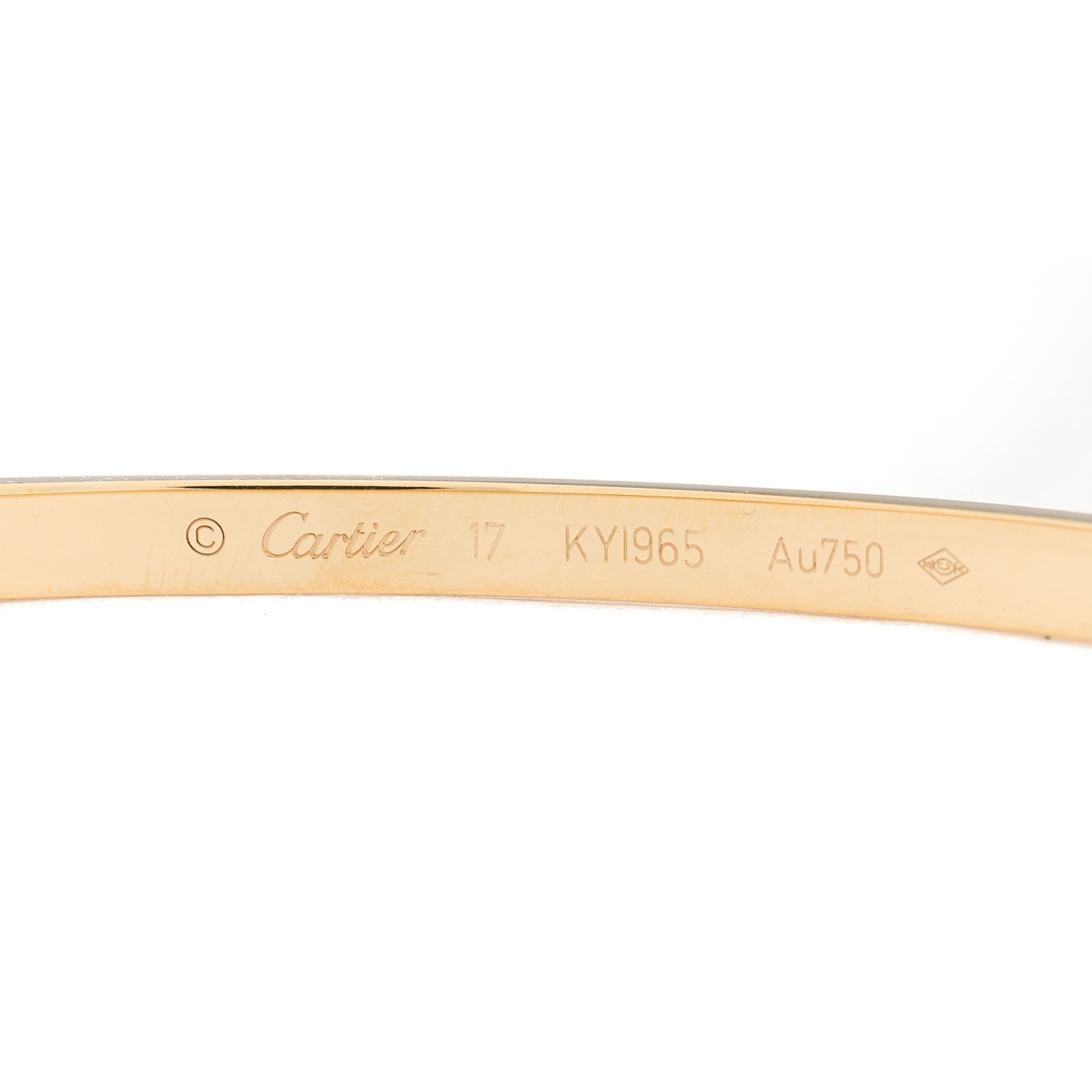 Cartier 18K Yellow Gold Diamond Small LOVE Paved Bracelet 17 3 of 5