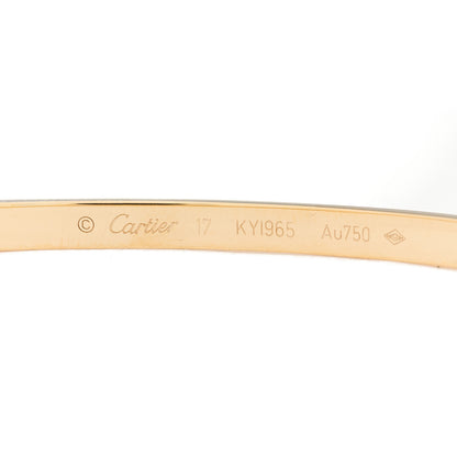 Cartier 18K Yellow Gold Diamond Small LOVE Paved Bracelet 17 3 of 5