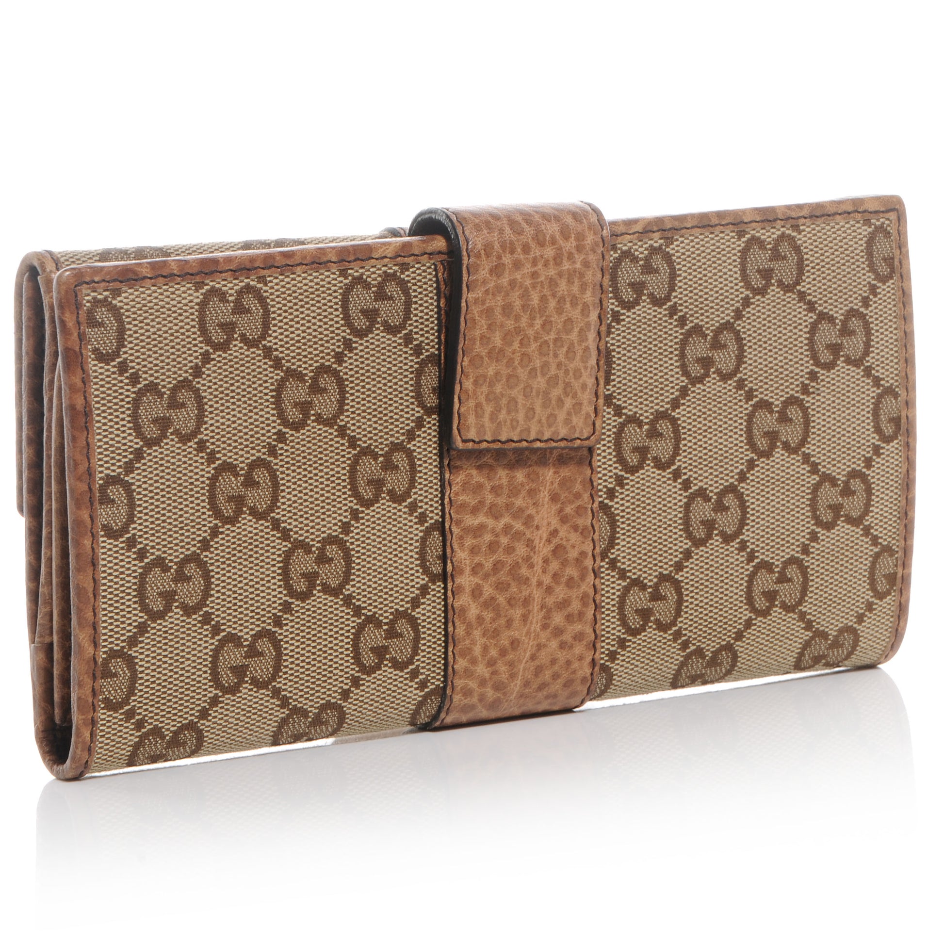 Gucci Monogram GG Continental Wallet Natural 2 of 14