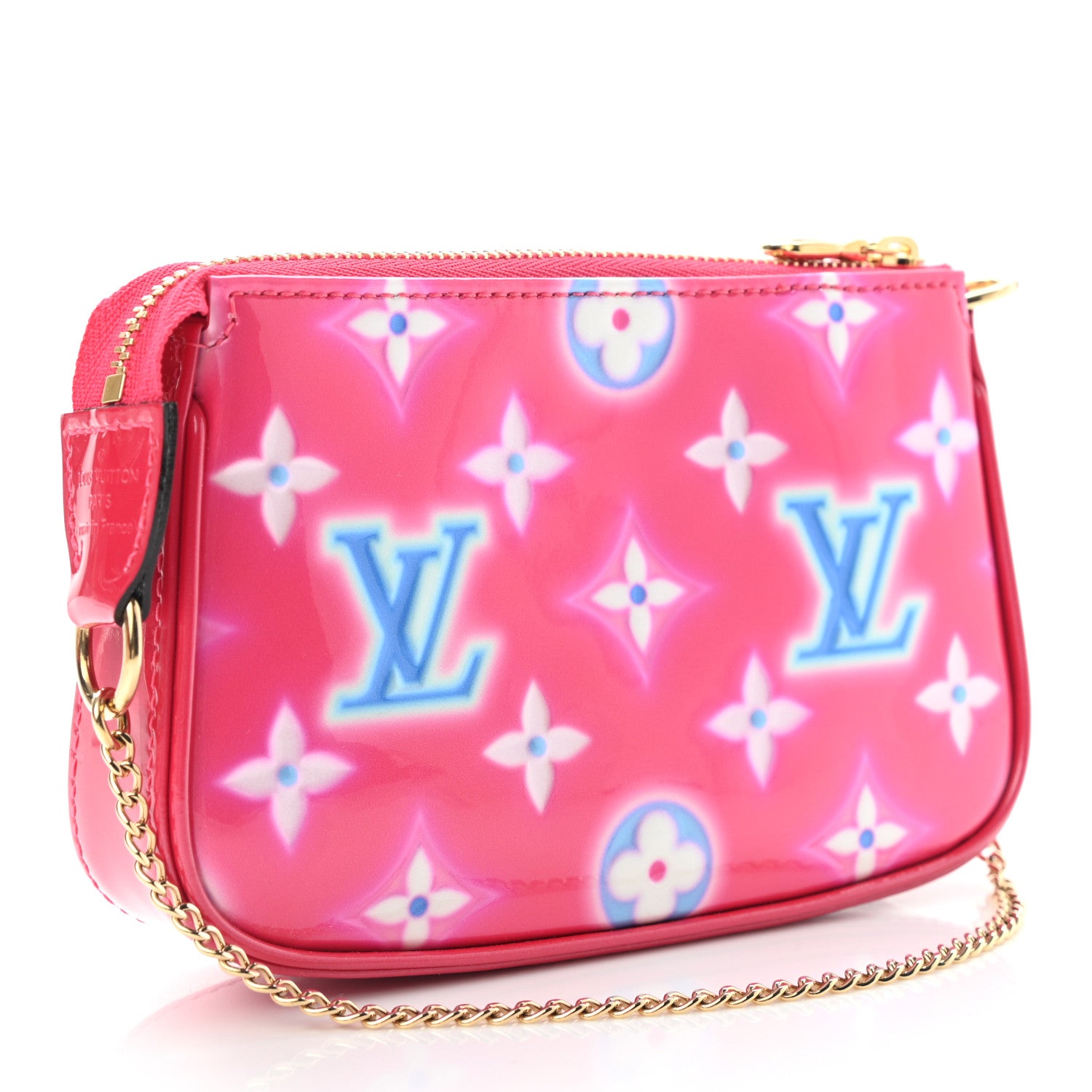 Louis Vuitton Vernis Valentine Mini Pochette Accessories Fuchsia Neon 3 of 6
