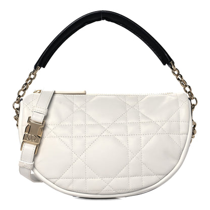 Christian Dior Lambskin Cannage Small Dior Vibe Hobo Bag White 1 of 8