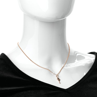 Hermes 18K Rose Gold Diamond Gambade Pendant Necklace 2 of 6