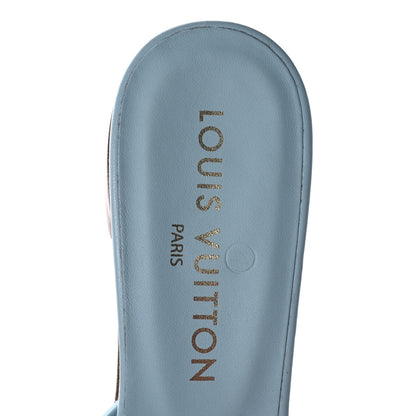 Louis Vuitton Calfskin LV Isola Mules 38 Teal 8 of 9