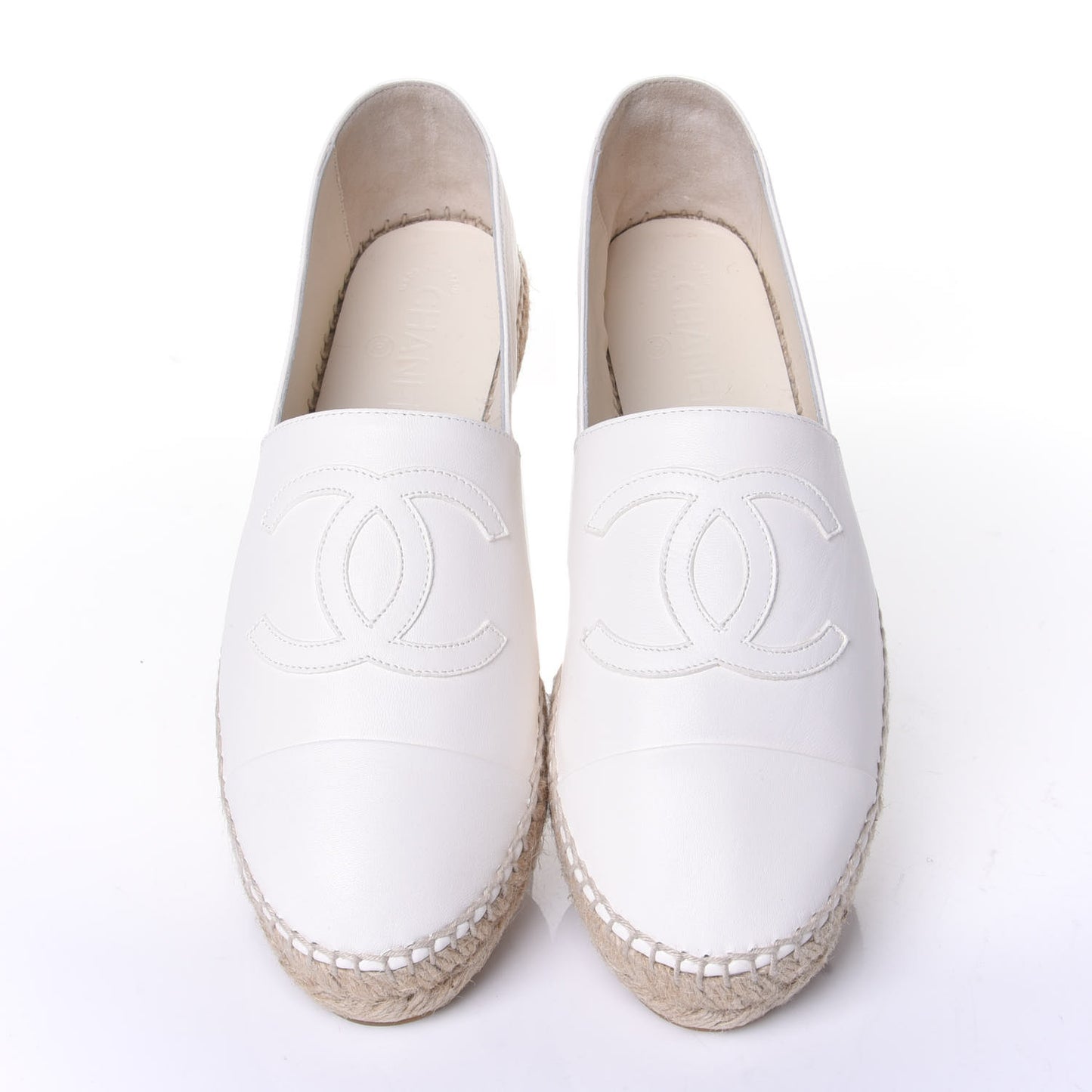 Lambskin CC Espadrilles 41 White