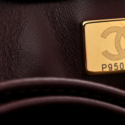 Chanel Calfskin Quilted Mini Logo Coco Handle Flap Black 6 of 11
