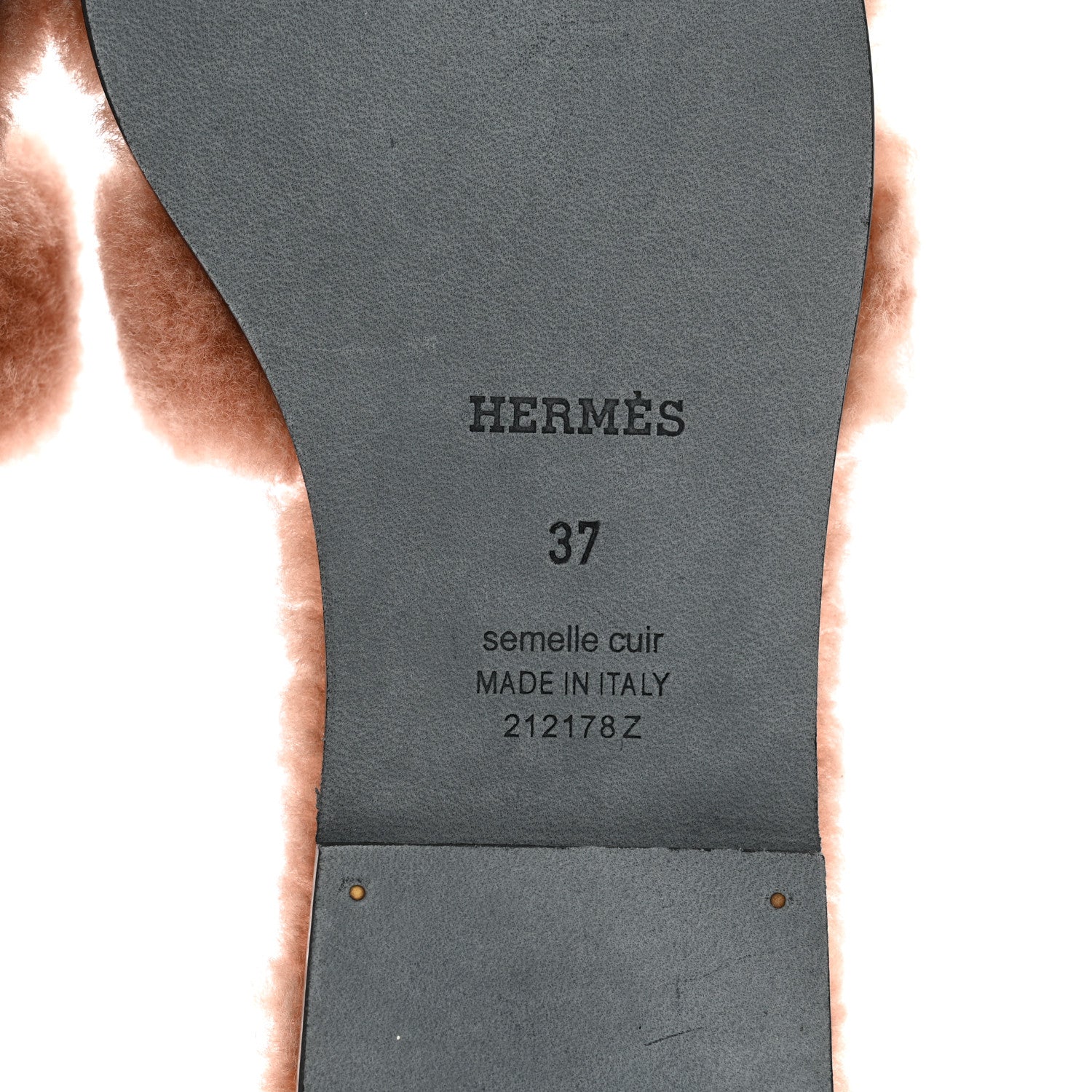 Hermes Woolskin Oran Sandals 37 Rose Aube 6 of 8