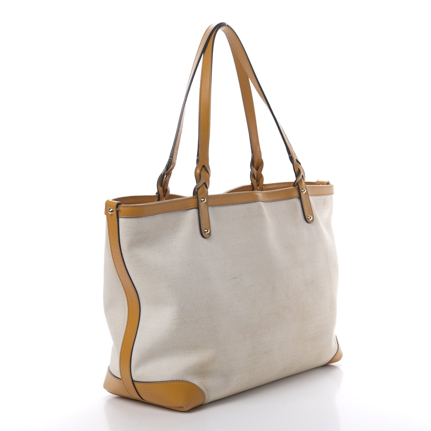 Linen Canvas Medium Craft Logo Tote Yellow