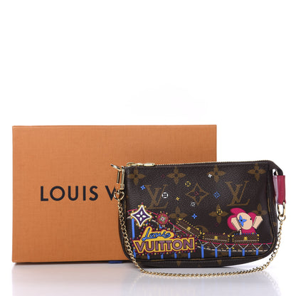 Louis Vuitton Monogram 2020 Christmas Animation Roller Coaster Mini Pochette Accessories Pivoine 8 of 8