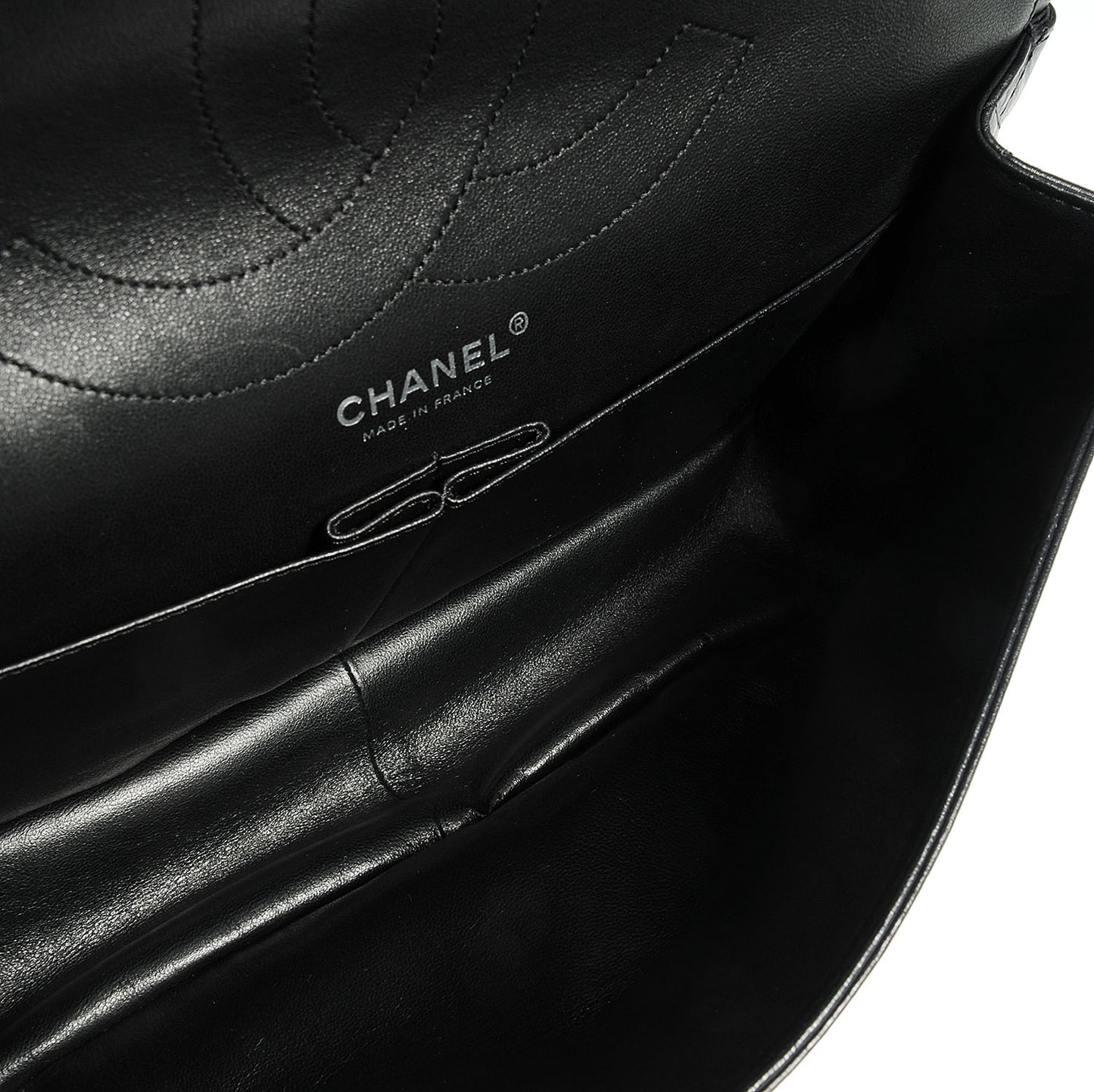 Glazed Calfskin 2.55 Reissue 227 Flap Black