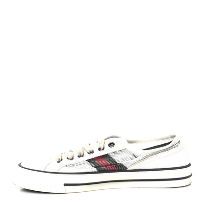 Gucci Mesh Web Womens 1977 Tennis Sneakers 37.5 Great White Mystic White 1 of 8