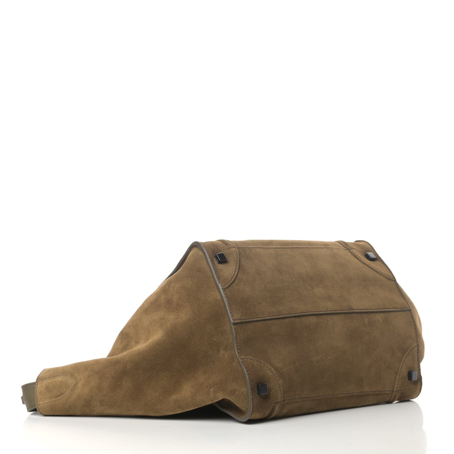 Celine Suede Medium Phantom Luggage Olive 3 of 7