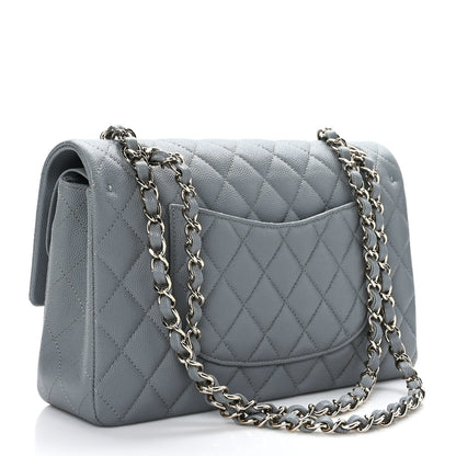 Chanel Caviar Quilted Medium Double Flap Grey 3 of 9