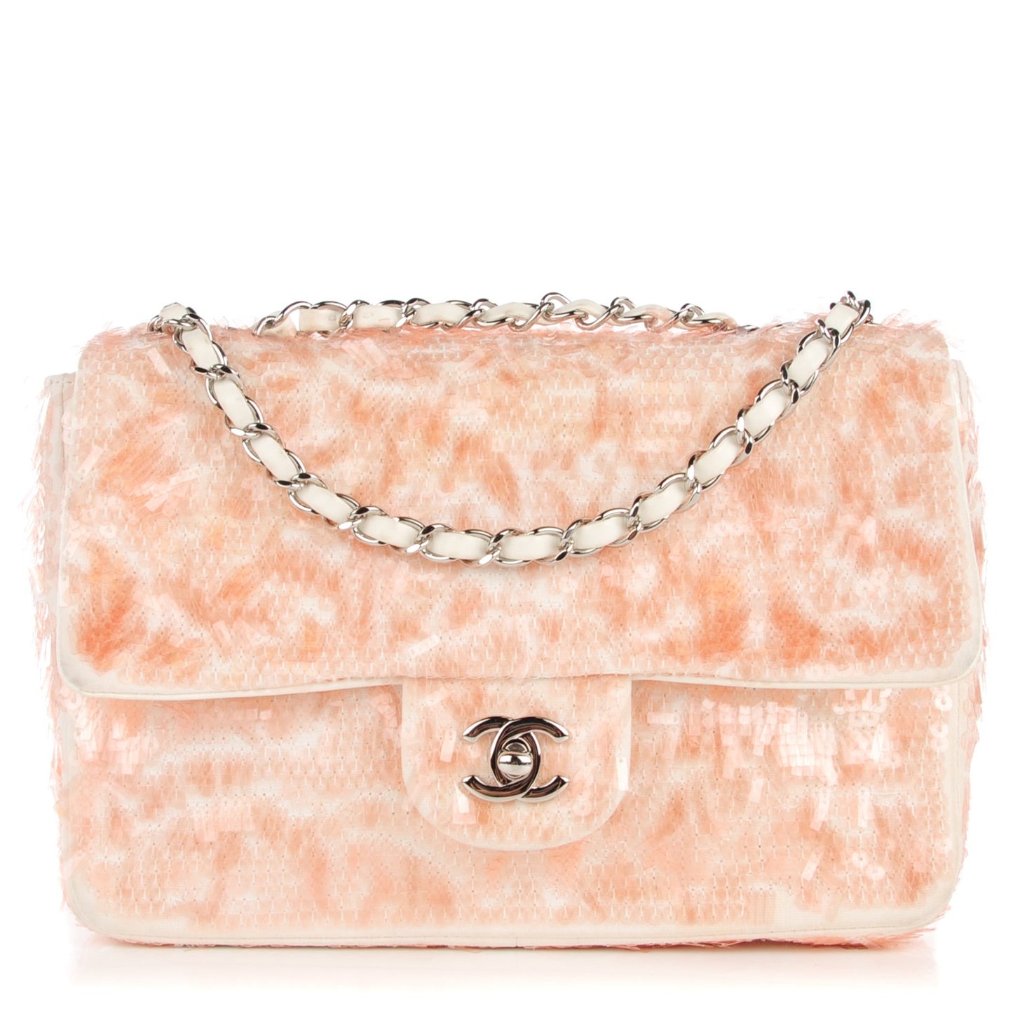 Sequin Paillette Small Flap Light Pink