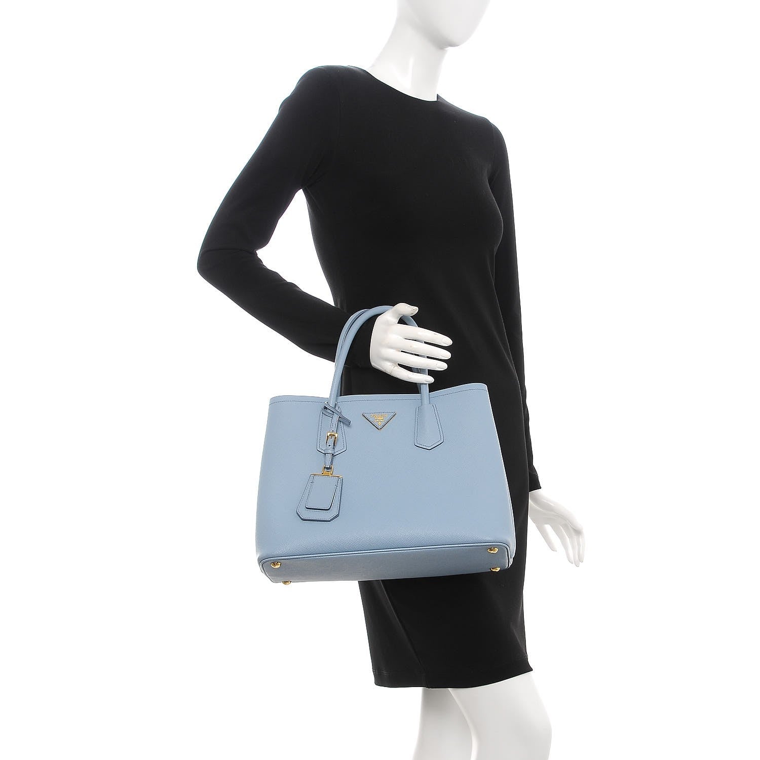 Prada Saffiano Cuir Small Double Bag Astrale 3 of 7