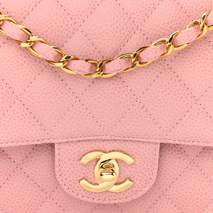 Chanel Caviar Quilted Medium Double Flap Pink 9 of 11