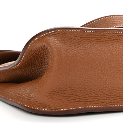 Hermes Taurillon Clemence Halzan 31 Gold 8 of 9