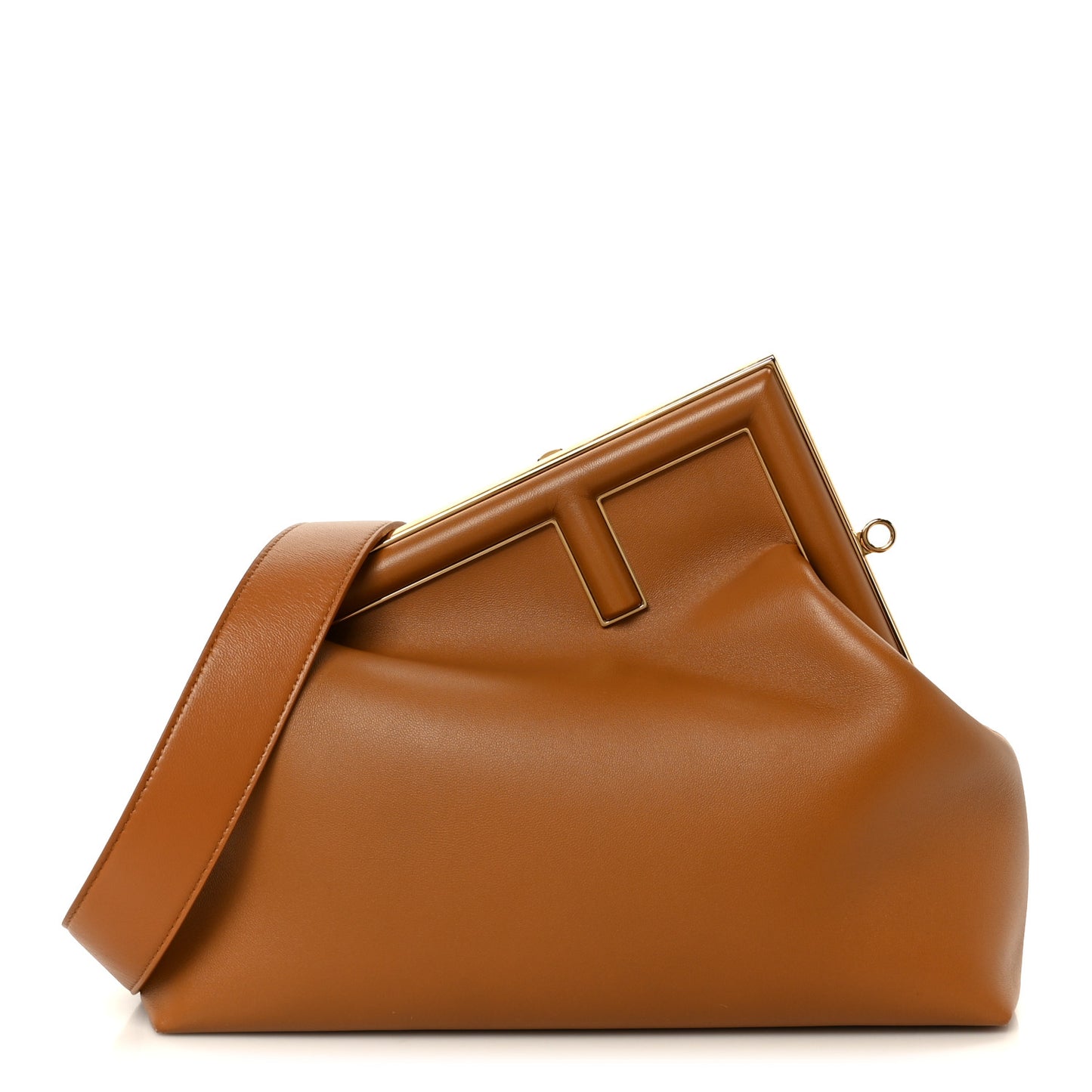 Shiny Nappa Medium Fendi First Caramello