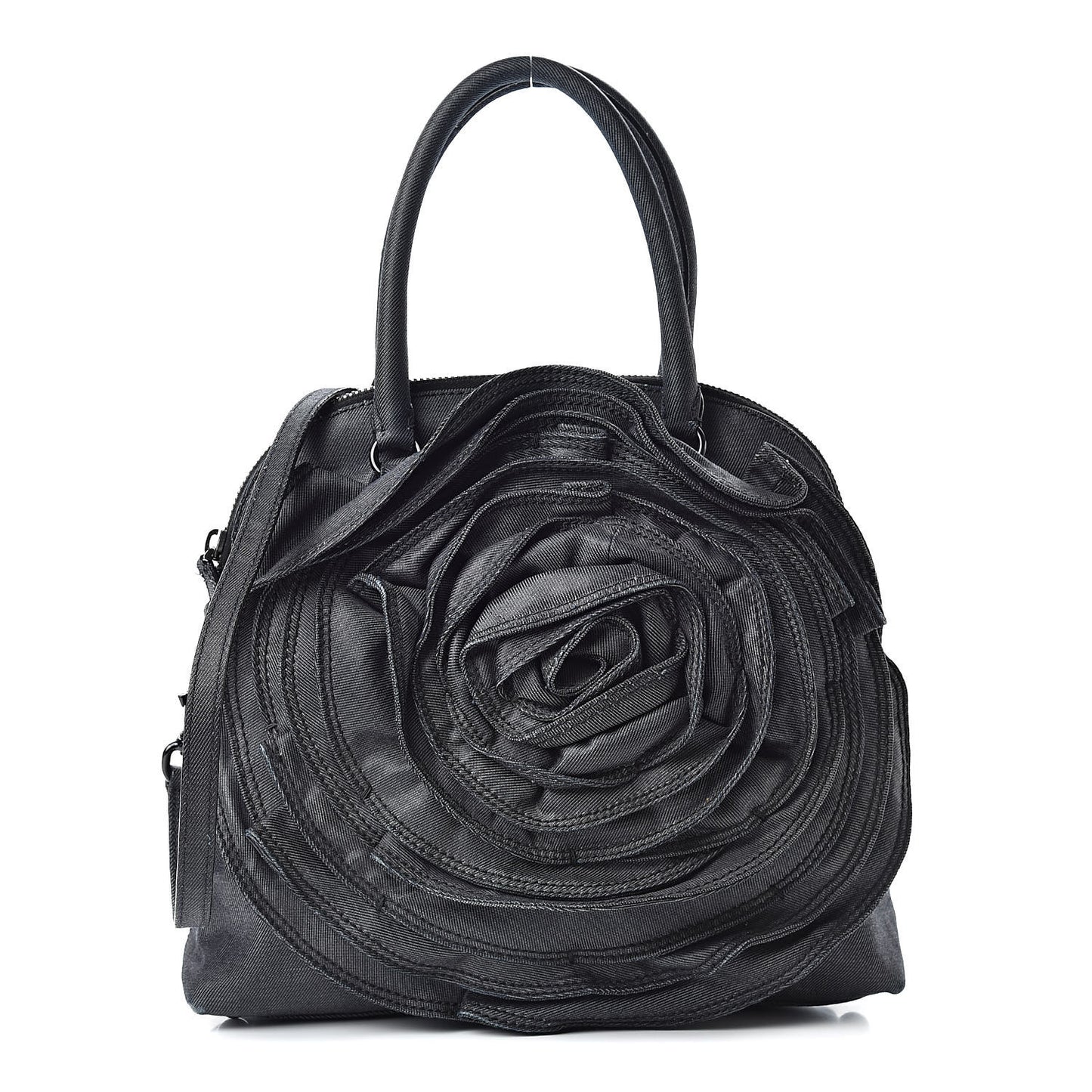 Denim Petale Dome Tote Dark Blue