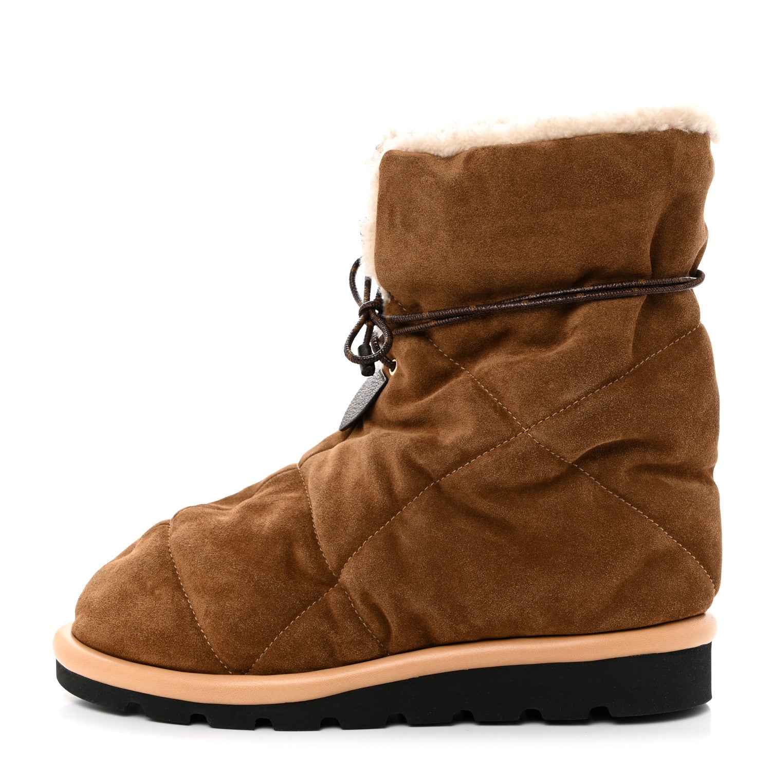 Louis Vuitton Shearling Suede Monogram Pillow Comfort Ankle Boot 39 Cognac 2 of 14