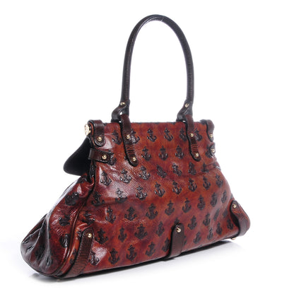 Fendi Calfskin Anchor Embossed Medium Magic Bag Brown 3 of 8