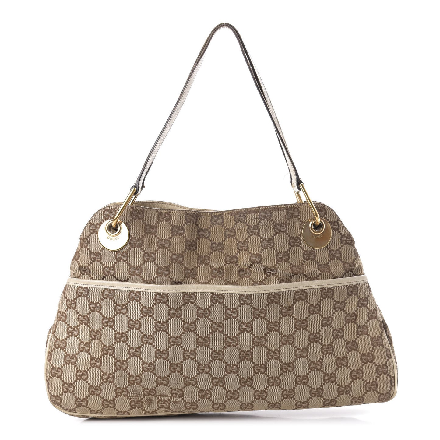 Monogram Medium Eclipse Shoulder Bag Off White