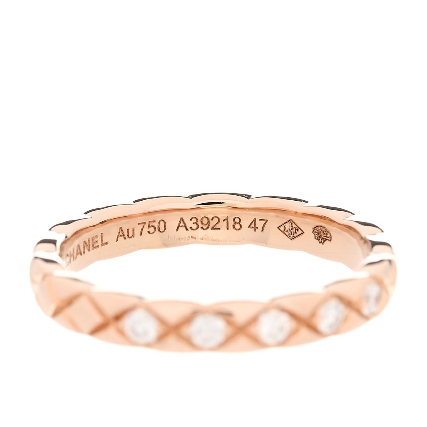 18K Beige Gold 5 Diamond Mini Coco Crush Ring 47 4