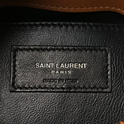 Saint Laurent Suede Matelasse Chevron Monogram Medium College Bag Cinnamon 6 of 10