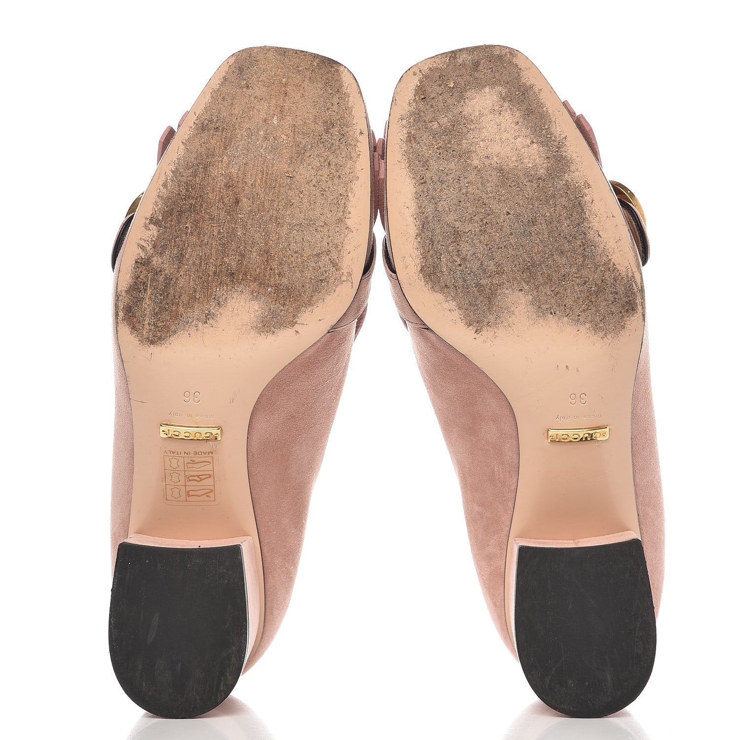 Gucci Suede GG Marmont Fringe Loafer Pumps 36 Blush 7 of 11