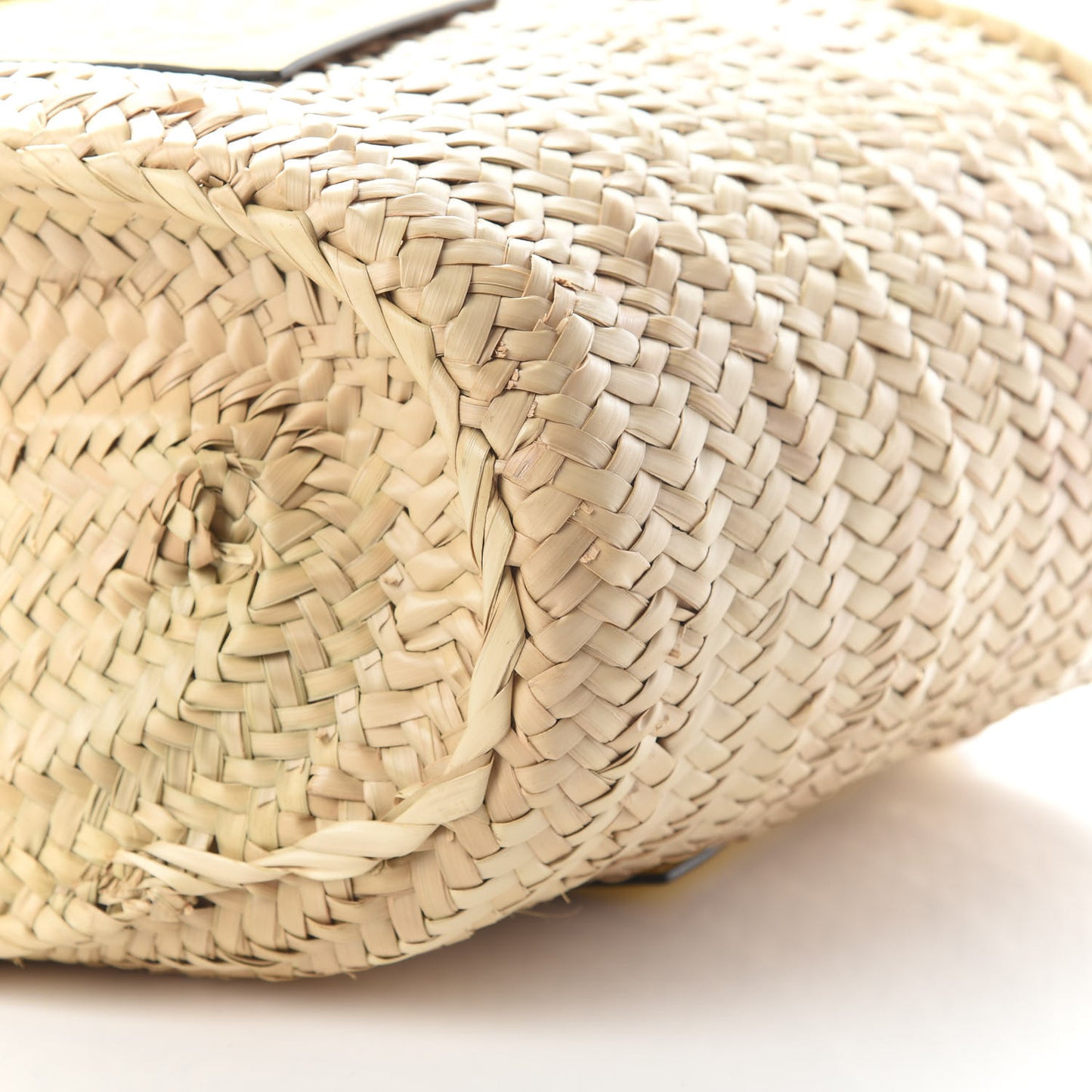 Raffia Basket Tote Bag Natural Yellow