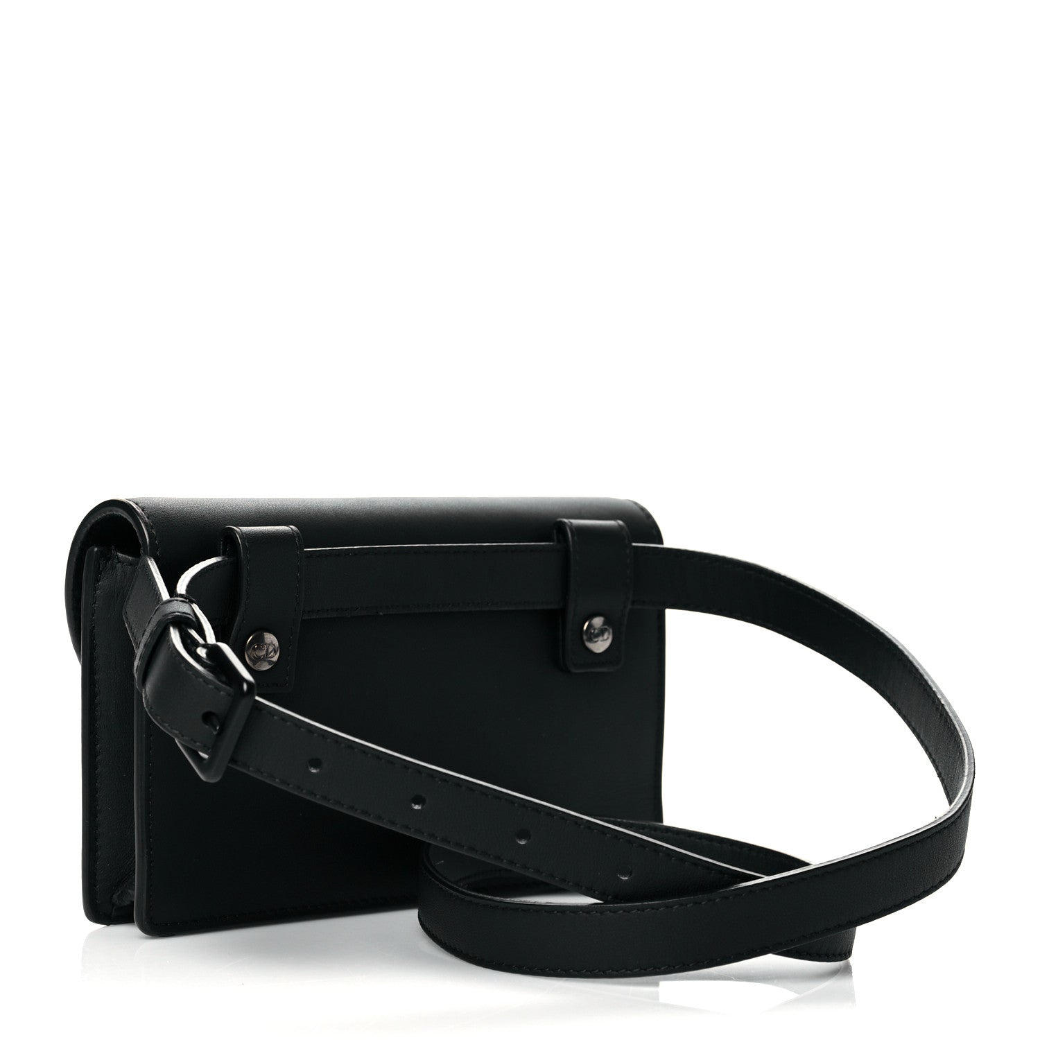 Christian Dior Ultra Matte Calfskin Saddle Belt Bag Black 2 of 9