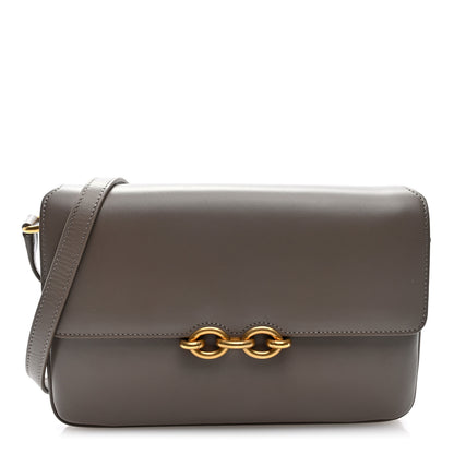 Saint Laurent Smooth Calfskin Le Maillon Satchel Greyish Brown 1 of 9