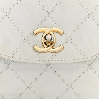 Chanel Lambskin Quilted Flap Waist Belt Bag 70 28 White 9 of 21