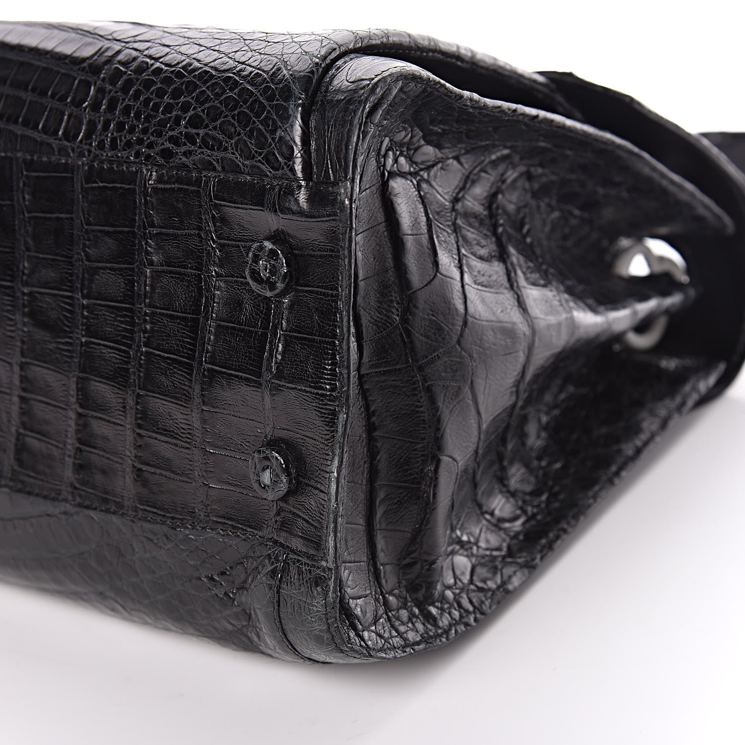 Nancy Gonzalez Crocodile Chain Flap Bag Black 6 of 10