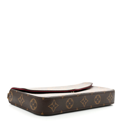 Louis Vuitton Monogram Pochette Felicie Chain Wallet Fuchsia 5 of 11