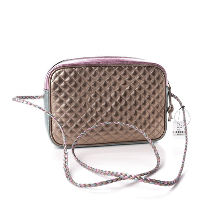 Gucci Laminated Nappa Trapuntata Small Zumi Shoulder Bag Rosa Lago Rame 2 of 10
