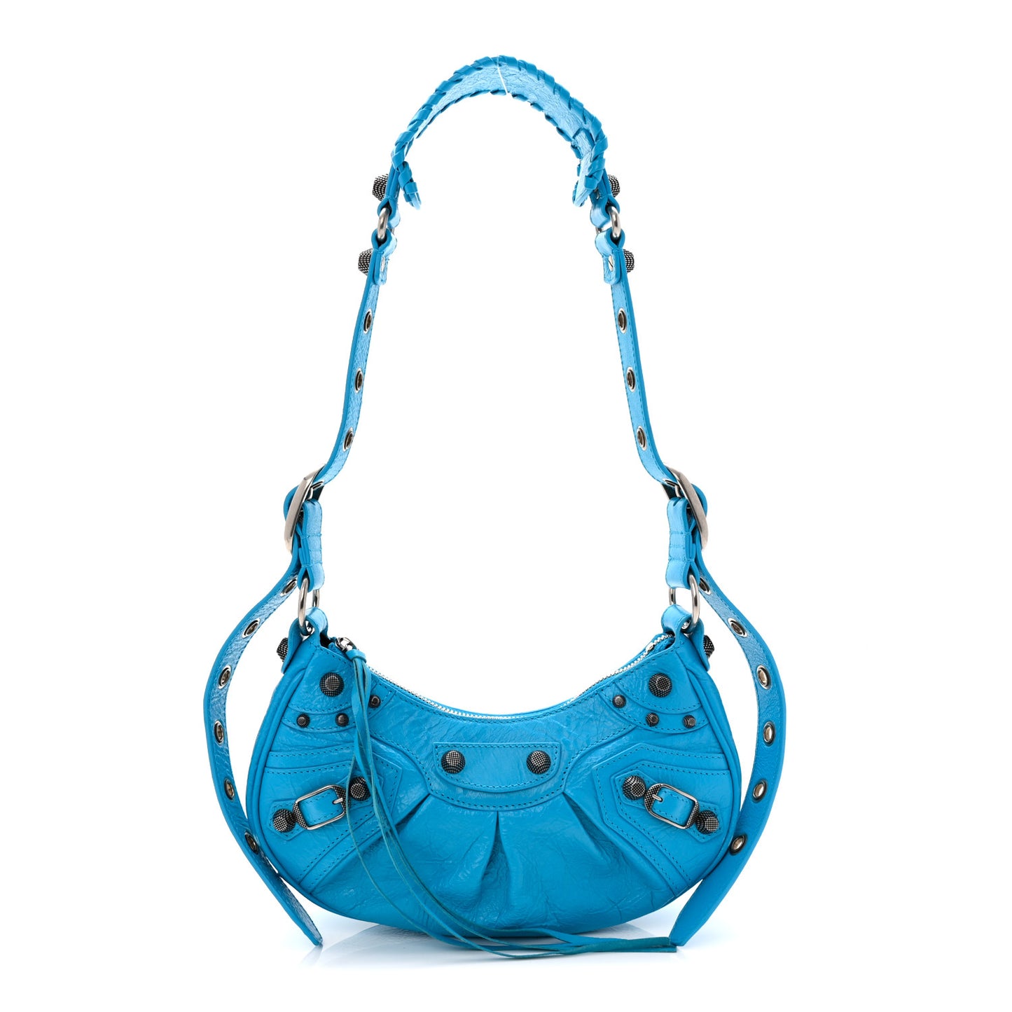 Agneau Arena Le Cagole Shoulder Bag XS Cyan