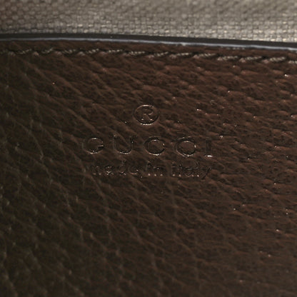 Gucci Monogram Jumbo GG Textured Dollar Calfskin Web Mini Horsebit 1955 Shoulder Bag Camel Ebony New Acero 6 of 11