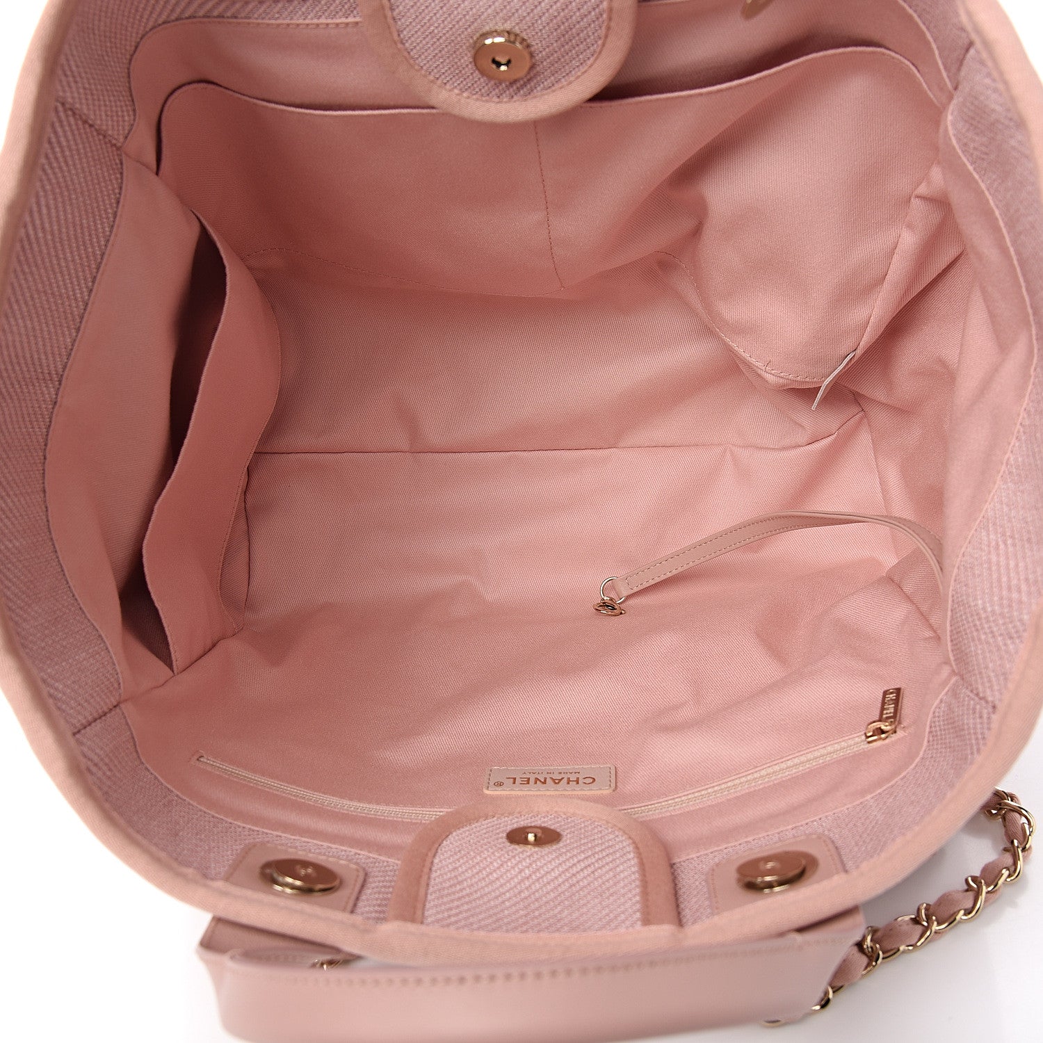 Chanel Mixed Fibers Calfskin Medium Deauville Tote Rose Pink 4 of 10