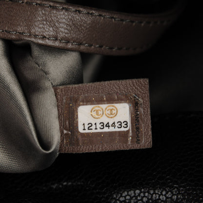 Chanel Glazed Caviar Large Pocket In The City Tote Black 7 of 9