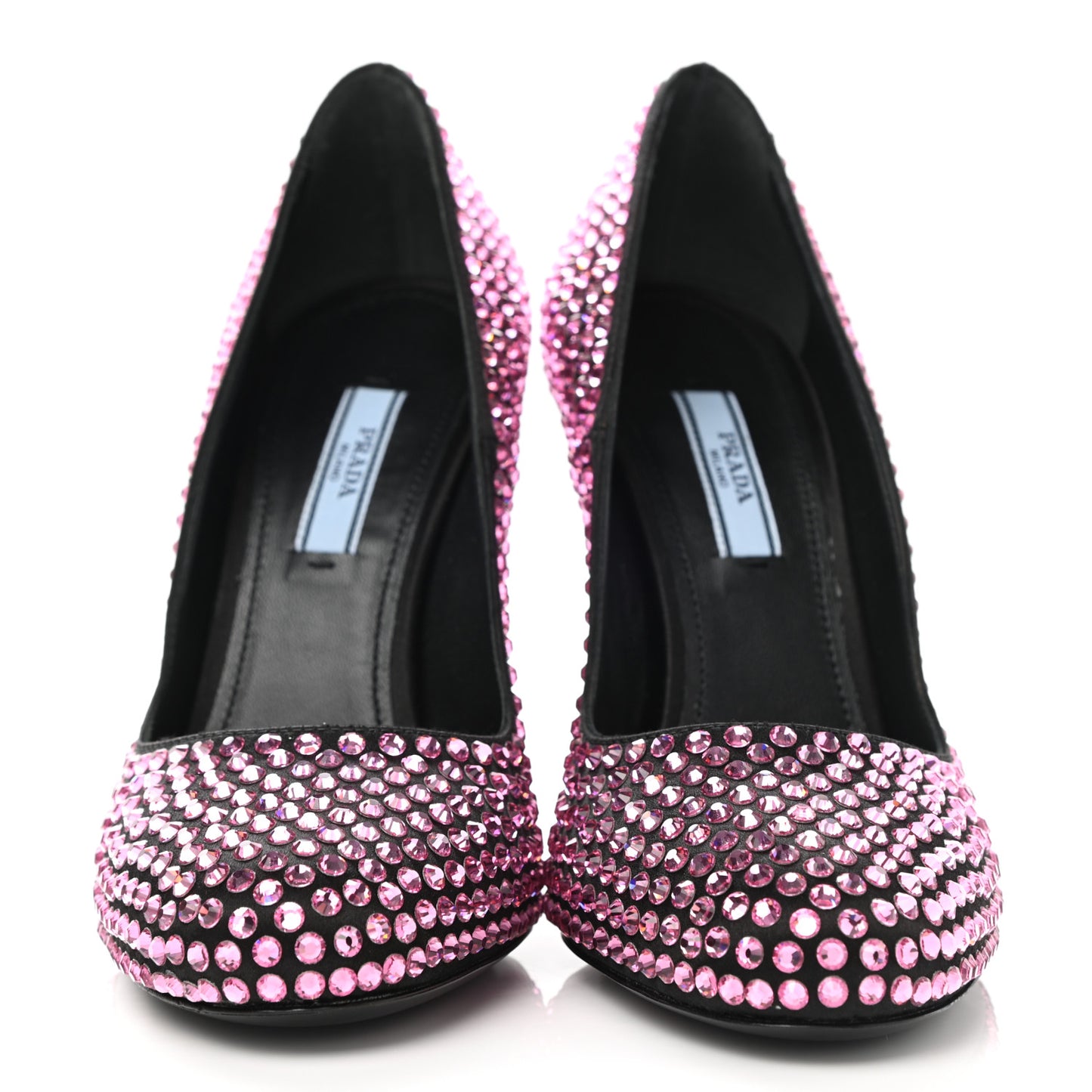 Satin Crystal 105mm Pumps 36 Rosa