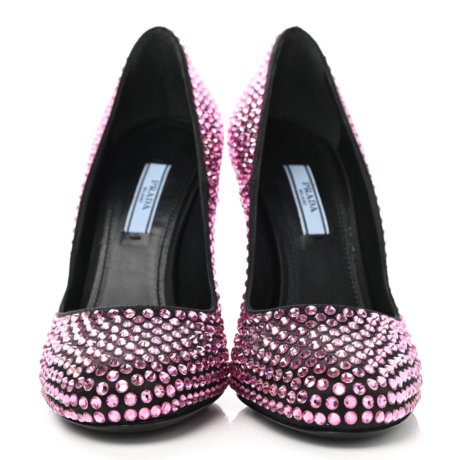 Prada Satin Crystal 105mm Pumps 36 Rosa 2 of 9