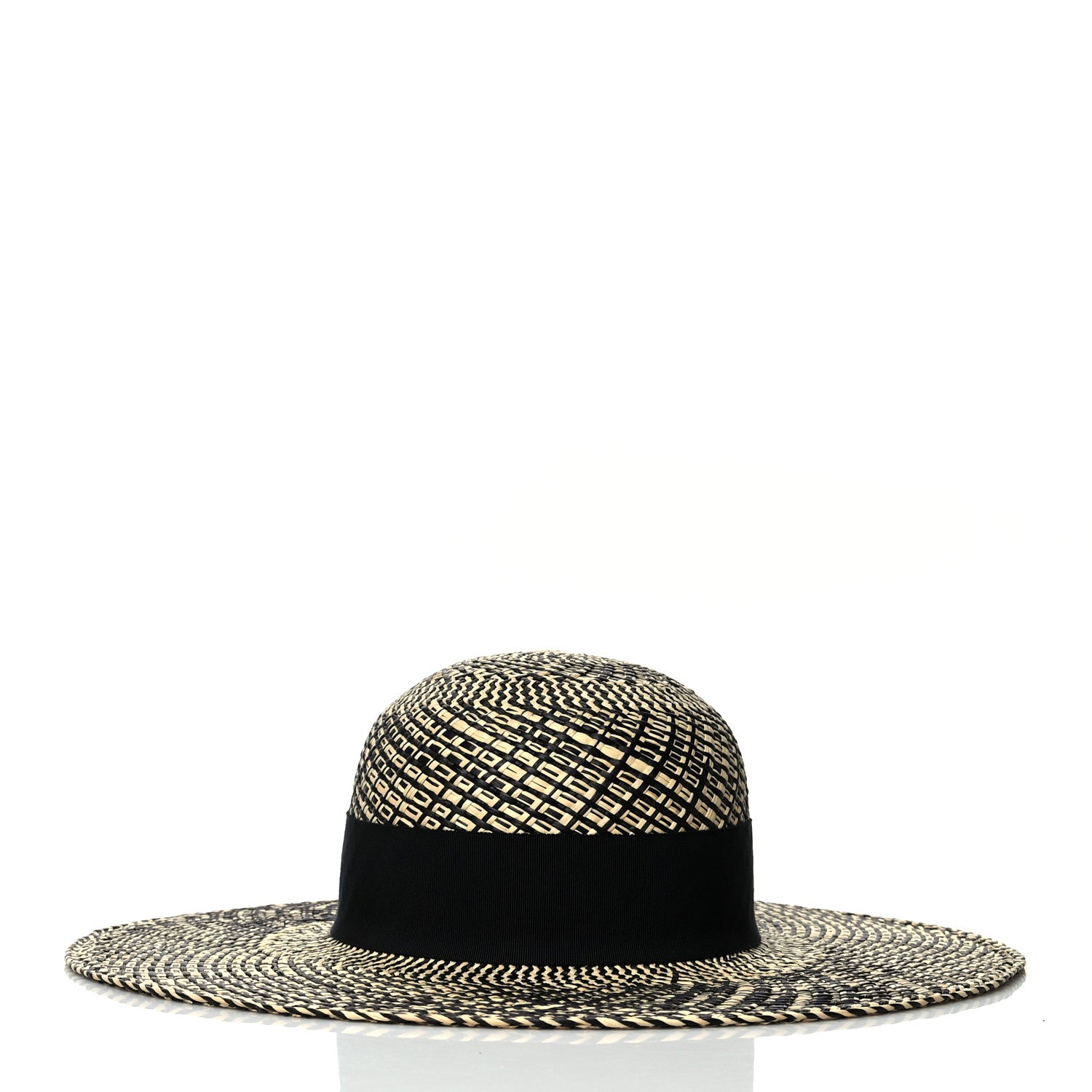 Hermes Straw Anouk Panama Hat 58 Natural Black 2 of 7