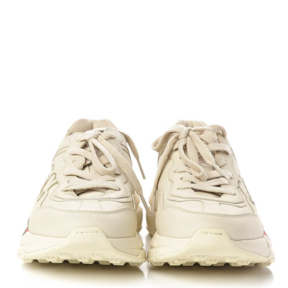 Gucci Calfskin Logo Womens Rhyton Sneakers 37.5 Ivory 2 of 13